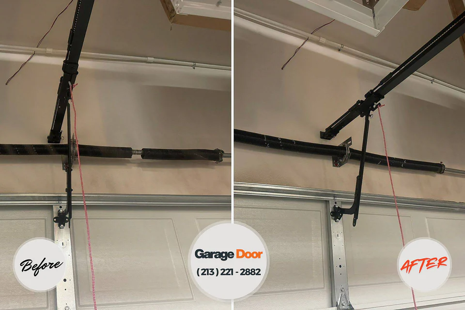 Before and after: garage door repair Neodesha, KS